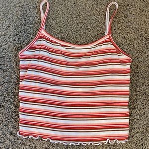 FOREVER 21 STRIPED SPAGETTI STRAP TANK TOP